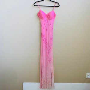 Lillie Rubin Vintage Beaded Ombre Gown Dress RARE
